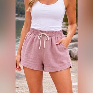 NWT Ocean Drive Vintage Havana Textured Mauve Shorts | Size Large